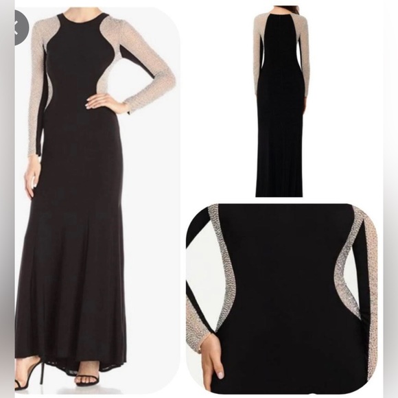 Xscape long black dress - Picture 1 of 4
